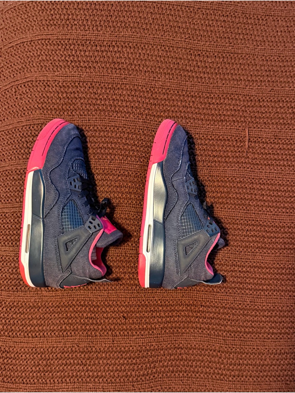 Jordan Kids Navy and Pink Sneakers